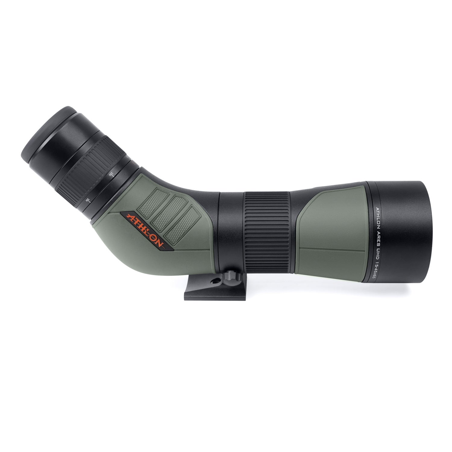 Athlon Optics Ares G2 UHD 15-45x65 Spotting Scope - 45 Degree, Green/Black