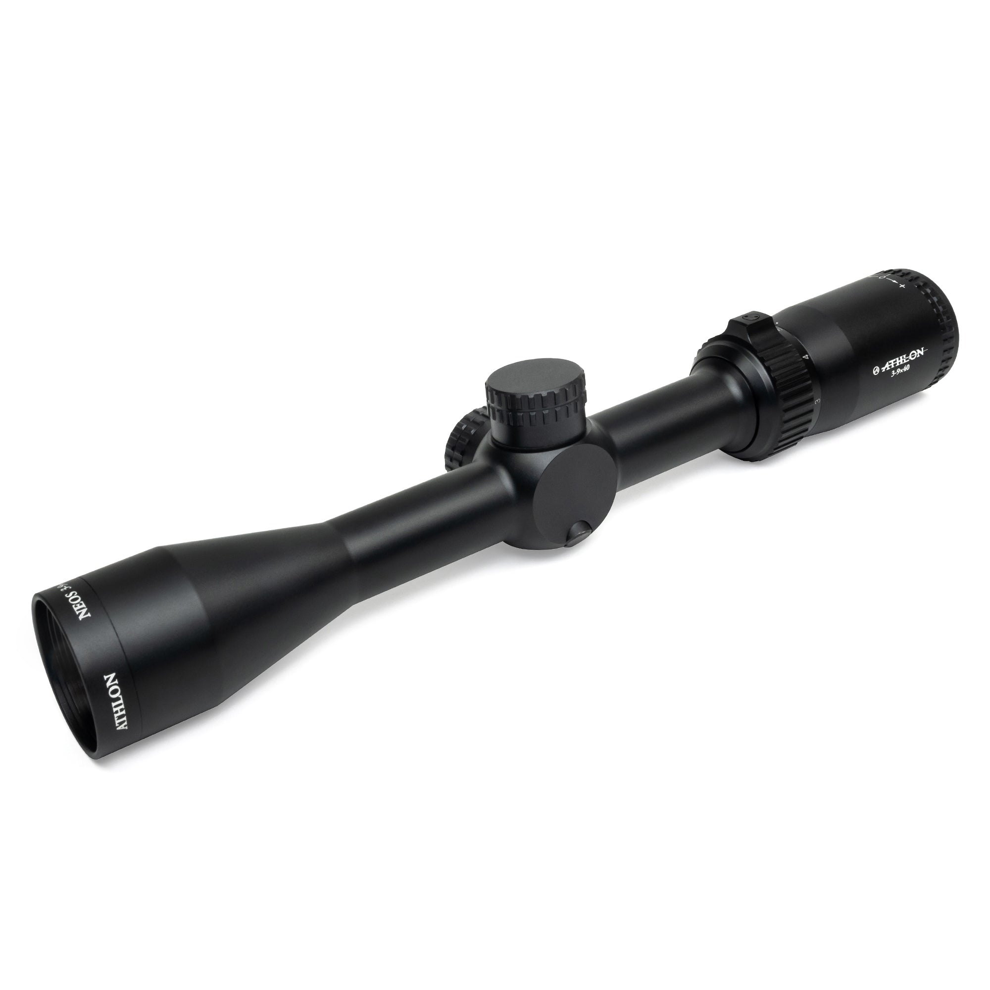 Athlon Optics Neos 3-9x40 Capped Fixed Focus 1 inch SFP Rifle Scope- CENTER X MOA